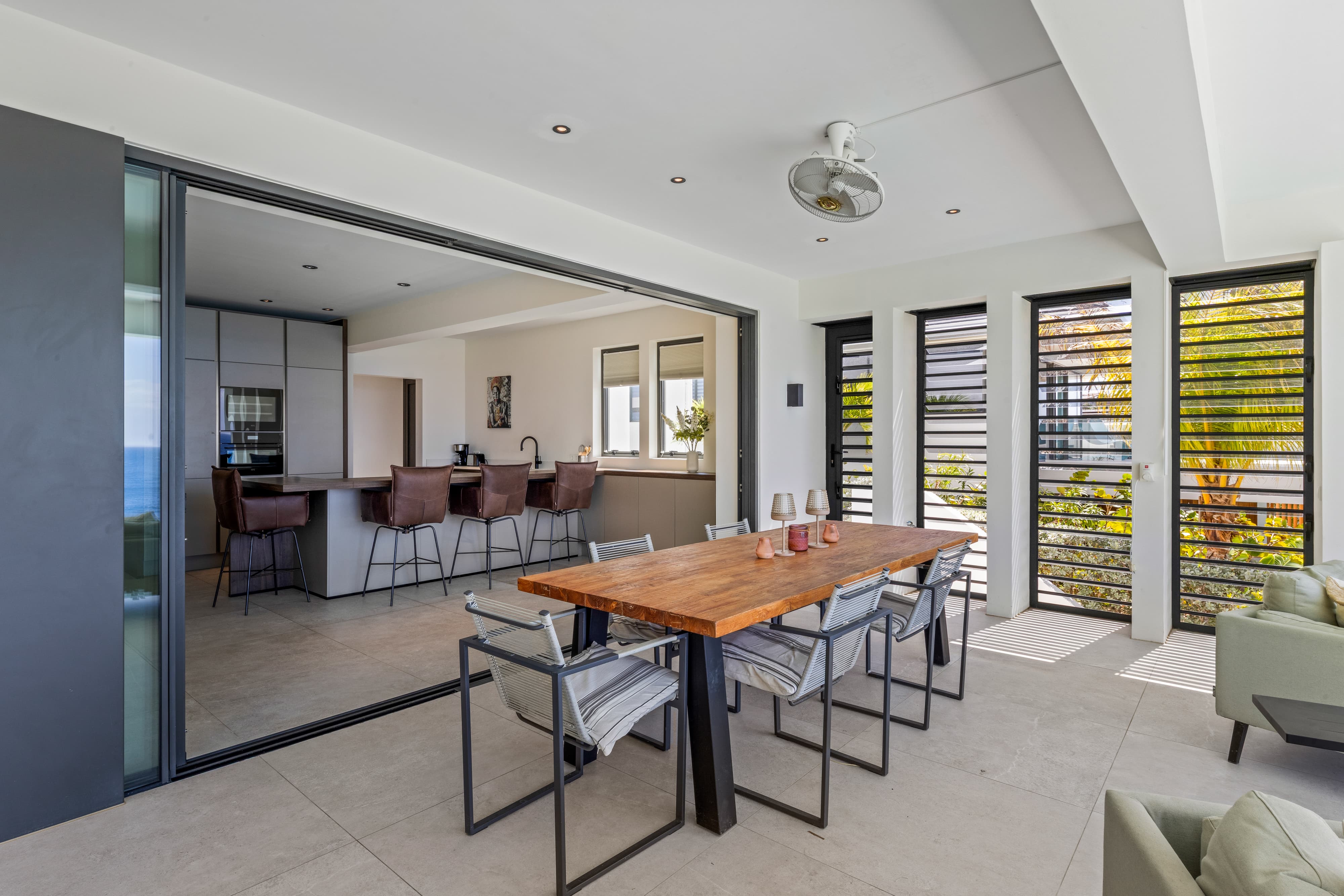 dining table and bar