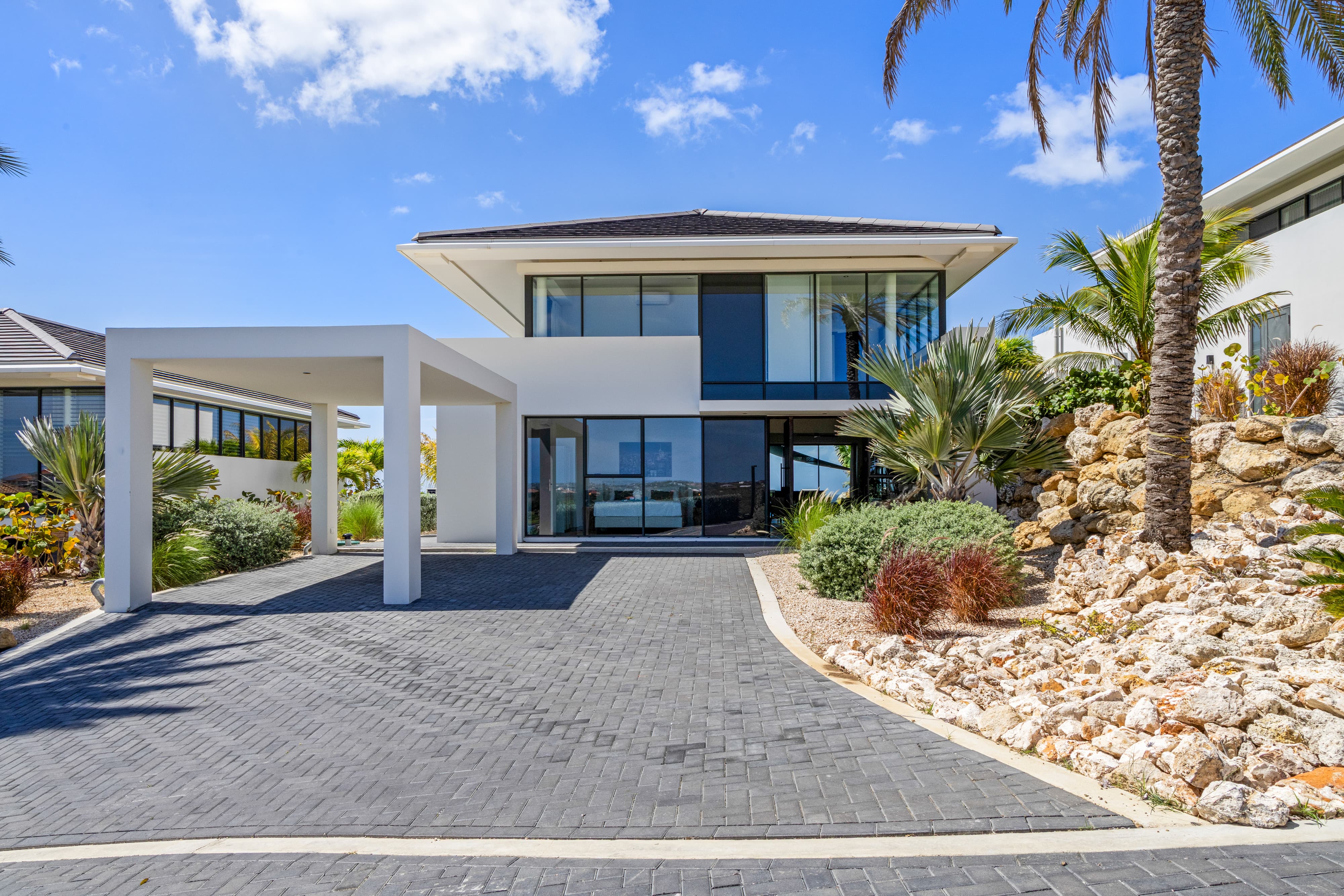 Front of the house with Carport